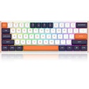 REDRAGON TECLADO MECÁNICO FIDD K683 BLANCO NARANJA NEGRO LED RGB MAGNETICO 60% USB