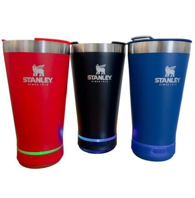 VASO TERMICO CON PARLANTE BLUETOOTH DESMONTABLE SIMIL STANLEY VARIOS COLORES