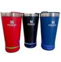VASO TERMICO CON PARLANTE BLUETOOTH DESMONTABLE SIMIL STANLEY VARIOS COLORES