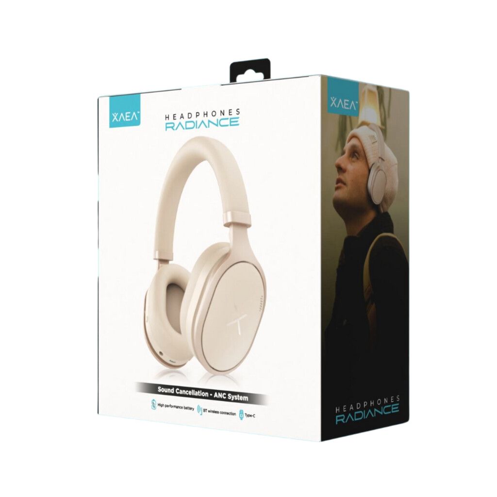 Xaea Radiance Auricular Bluetooth Y Cable - Cancelacion Ruido Activa Tipo C Beige Modx-703
