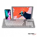 Netmak Nm-Kb380-W Teclado Inalambrico 2.4Ghz + Bluetooth Blanco