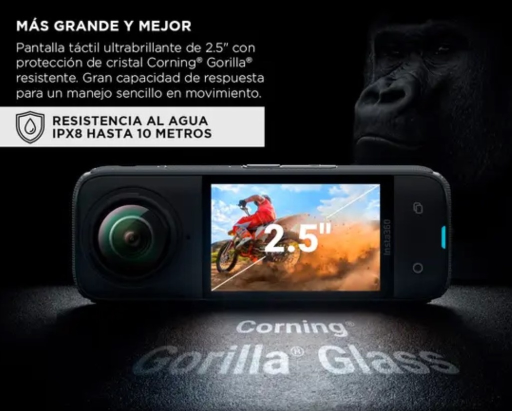 Insta 360 x4 waterproof 360° camara de accion 8k