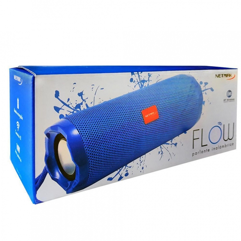 Netmak Nm-Flow-B - Parlante Portatil Bluetooth 10W Color Azul