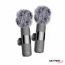 Netmak Nm-Mc12 Micrófonos X2 Inalámbricos Corbateros