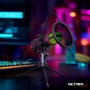 Netmak Nm-Ms786 Micrófono Rgb Streaming Usb