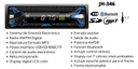 JAHRO JH-346 CAR STEREO AM-FM MP3 USB BLUETOOTH LUCES ESTUCHE