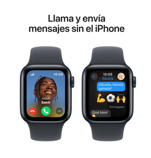 Apple MRG63LL/A Watch SE 2nd Gen GPS + Cell 40mm Midnight Aluminum Sport Band S/M