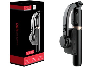 Palo Estabilizador De Imagen Y video Q08 360° Pleglable Con Disparador Bluetooth - Incluye Cable Tipo C Para Carga