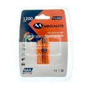 Megalite p01200 pila recargable ni/mh AAA 1200 mah x 2 u blister