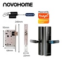 Novohome Cerradura Electronica Inteligente Nh-sl25 Digital Smart Lock Con Huella Wifi App Tarjeta Contraseña 