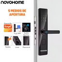 Novohome Nh-Sl35 Cerradura Electronica Inteligente Novohome Digital Smart Lock Huella Dactilar + Aplicacion + Tarjeta De Acceso + Contraseña + Llave De Emergencia
