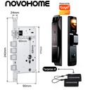 Novohome Nh-Sl45 Cerradura Electrónica Inteligente Digital Biométrica Smart Lock Con Reconocimiento Facial 3d + Huella Dactilar 9 Funciones