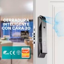 Novohome Nh-Sl45 Cerradura Electrónica Inteligente Digital Biométrica Smart Lock Con Reconocimiento Facial 3d + Huella Dactilar 9 Funciones