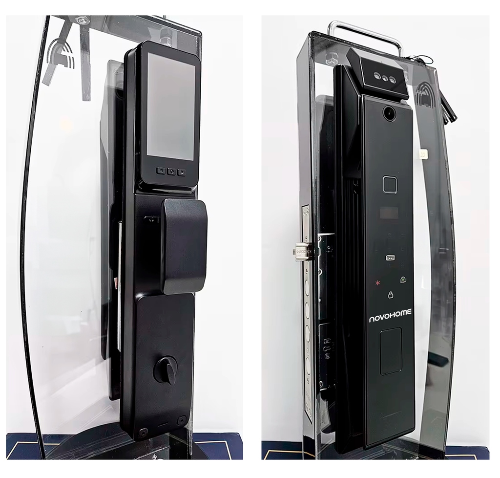 Novohome Nh-Sl45 Cerradura Electrónica Inteligente Digital Biométrica Smart Lock Con Reconocimiento Facial 3d + Huella Dactilar 9 Funciones