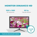Global Monitor 23.6" Full Hd 60Hz Oficina Negro Base V  Vga Hdmi 