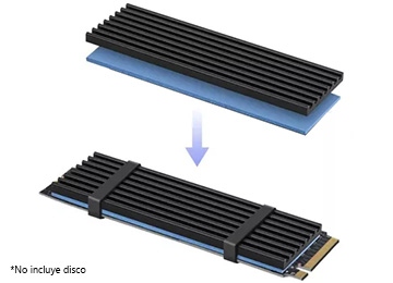 Disipador Disco M.2 Ssd Sata Nvme 22X80Mm Con Thermalpad