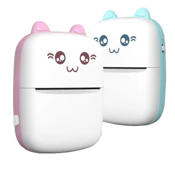Mini Impresora Portatil gatito termica recargable usb