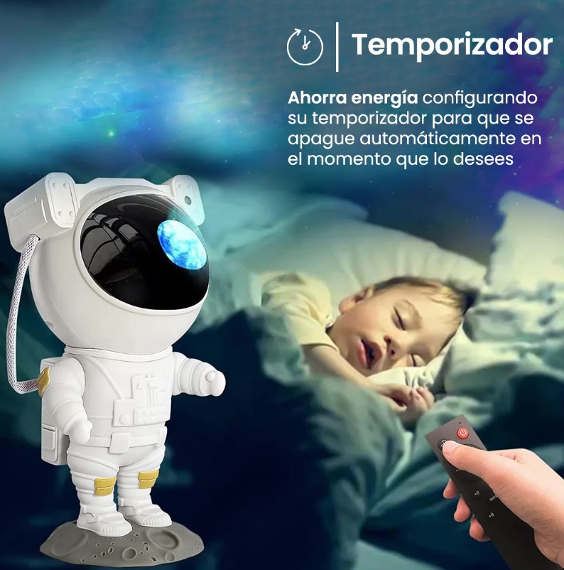 Astronauta Proyector Galaxia con paralante 5W con control remoto Usb Modz-850