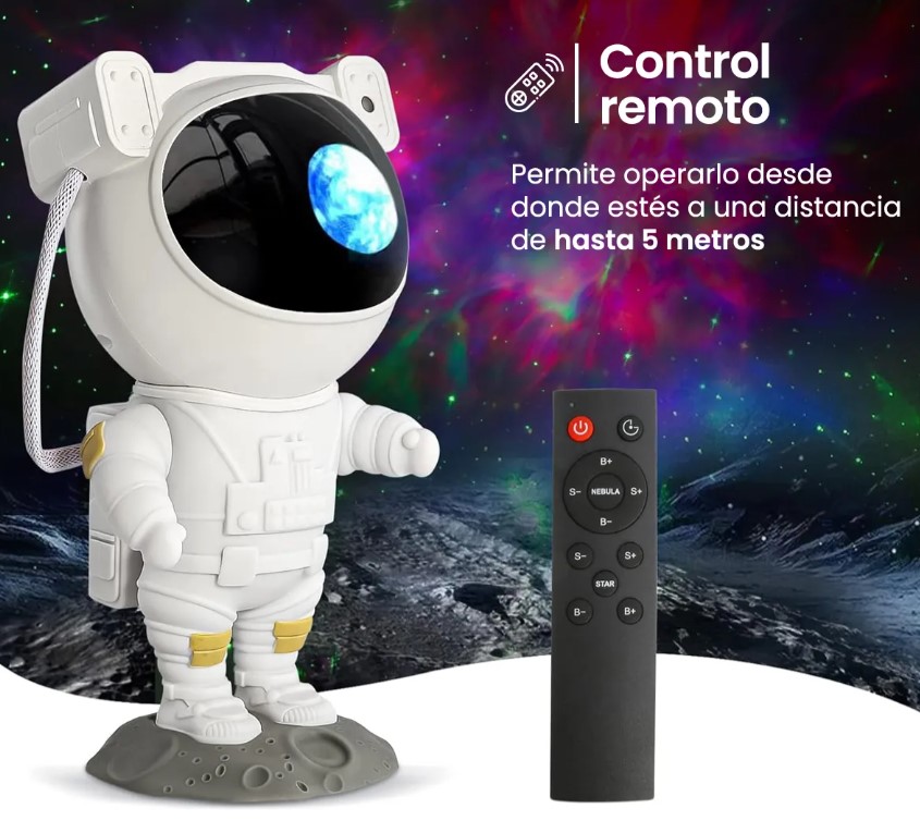 Astronauta Proyector Galaxia con paralante 5W con control remoto Usb Modz-850