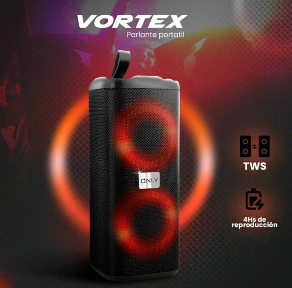 Xaea Vortex Parlante Bluetooth 5.0 portatil tws 4hs recargable fm