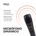 Only Microfono con cable para karaoke