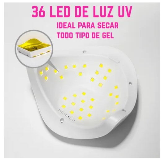 Cabina para uñas 36 led 120w 220v