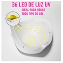 Cabina para uñas 36 led 120w 220v