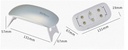 Sun Mini - Cabina portatil Usb para uñas 6 led