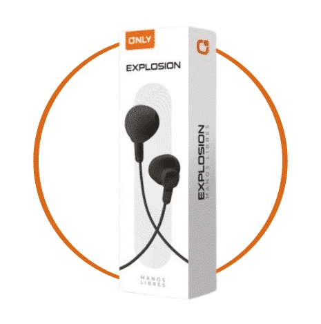 Only Manos Libres Explosion Cable 3.5Mm Con Micrófono 0.90M Mod-654 