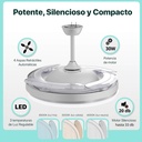 Novohome NH-VTR500 Ventilador de Techo con Luz Led aspas retractil y control remoto