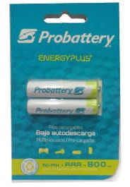 Probattery Pilas recargables AAA 800 mah x 2 u