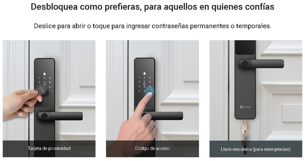 Ezviz Cs-Y2000-R101-Wbcp-Bk(M)(O-std)  Smart Lock Cerradura Firgerprint Inteligente Wifi (copia)