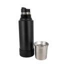 Termo Mate 1 Litro Acero Antideslizante Color Blanco O Negro