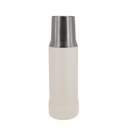 Termo Mate 1 Litro Acero Antideslizante Color Blanco O Negro