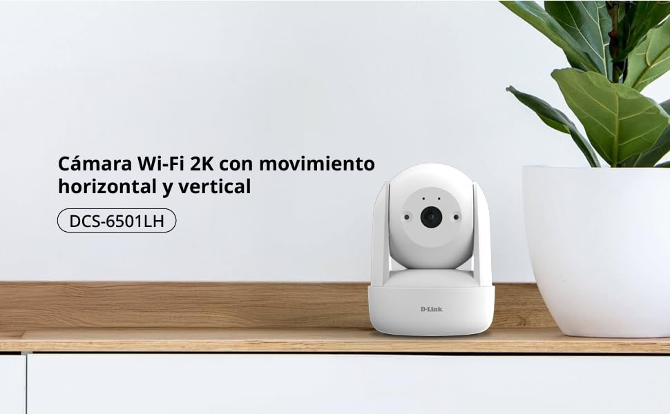 D-Link Cámara Wi-Fi 2K Con Movimiento Horizontal Y Vertical Dcs-6501Lh
