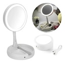 Espejo Redondo Con Luz Led Doble Cara Recargable Hytoshy Ht-988E