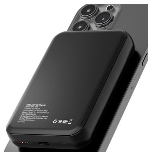 Klipxtreme power bank 10.000 mah wireless charging + usb c out kpb-600