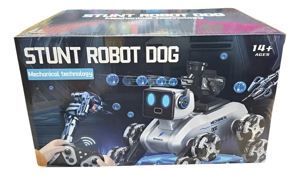 Perro Robot Interactivo Con Control Remoto Disparador Hidrogel