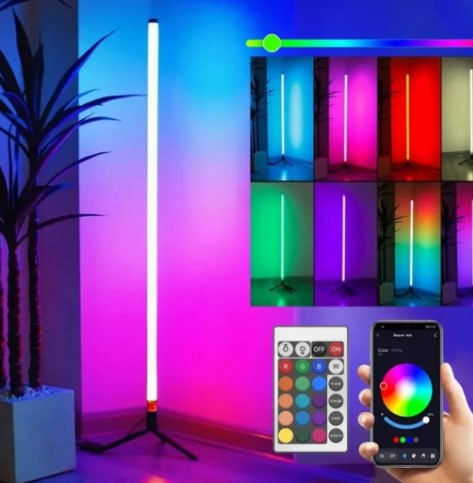 Jahro jhl-04 Barra Led Audioritmica con control remoto y App Efectos luz led Esquinero altura 104cm