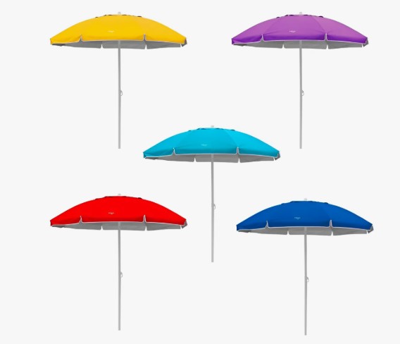 Sombrilla Ipanema 1.80 mts reforzada Aluminizada Reclinable con funda 28/32mm