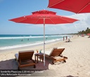 Sombrilla Playa Lisa 2.20 mt con deflector Ultra Reforzada Aluminizada