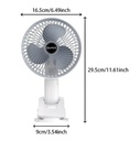 Ventilador portatil de escritorio con broche carga USB FZM-02