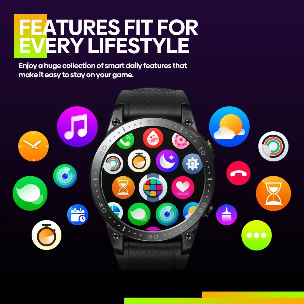 Smartwatch Zeblaze Ares 3 Pro Frecuencia Cardiana Oxigeno En Sangre Pulso Ip68 Bluetooth 5.2 Pantalla 1.3"