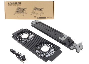 Base Para Notebook 2X 120Mm Rgb Doble Ventilador Móviles Incluye Cable Usb Tipo C A Usb