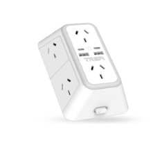 Trefi Trfpirami piramidal adaptador multiple 6 tomas + 2 usb + 2 usb tipo c