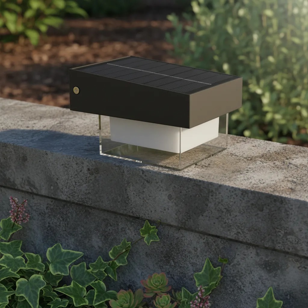 Trefi Aplique Solar 6W Exterior Luz Fría 600Lm 6000K Ip54 Con Sensor Nocturno 12Hs