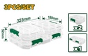 Jadever Set Organizador x3 Transparente JDTB8343