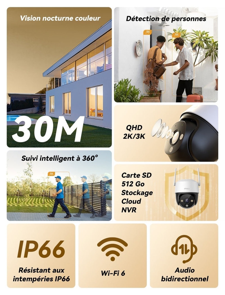 Imou Cruiser SE+ 3mpx wifi camara seguridad smart movimiento 360° exterior