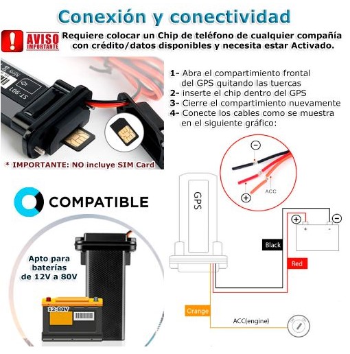 Mini GPS Rastreador 4G M2m a bateria con Relay de Bloqueador Corte de Combustible Para autos y Motos App para Android y Iphone