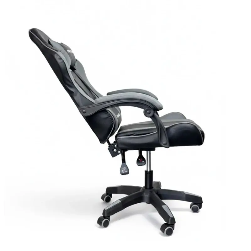 Silla Gamer Novohome  NEGRA Y GRIS  NH-GC502